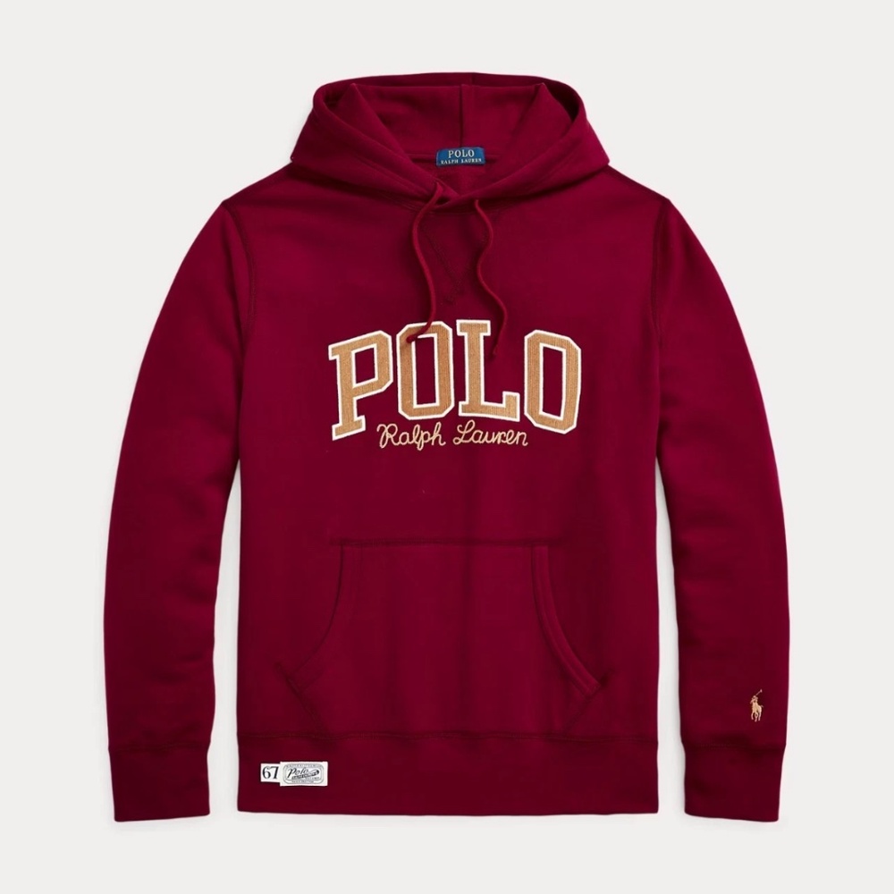 NWT Polo Ralph Lauren Men's Small Size The RL Fleece Logo Pullover Hoodie